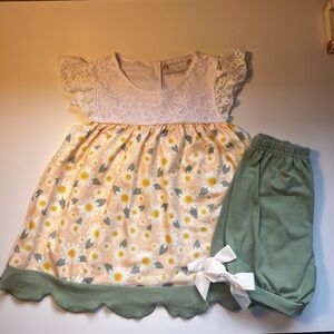 Girls Floral Lace Dress and Pants Set | 3T NWT